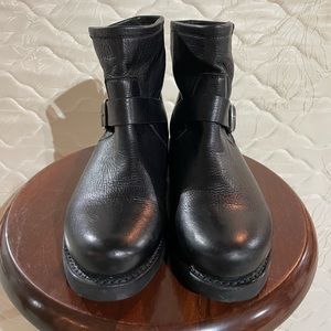 ARIAT Black Leather Biker Boots.  Size 8